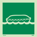 NMC IMO196 Life Boat Symbol, IMO Label, 6" x 6"