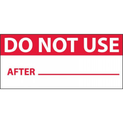 NMC INL4 Do Not Use Inspection Label, Red/Wht, 1" x 2.25", Adhesive Backed Vinyl (27 Labels)