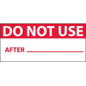 NMC INL4 Do Not Use Inspection Label, Red/Wht, 1" x 2.25", Adhesive Backed Vinyl (27 Labels)