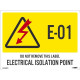 NMC ISL Energy Isolation - Electrical Isolation Point Label, Adhesive Backed Vinyl, 10/Pk