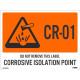NMC ISL Energy Isolation - Corrosive Isolation Point Label, Adhesive Backed Vinyl, 10/Pk