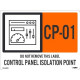 NMC ISL Energy Isolation - Control Panel Isolation Point Label, Adhesive Backed Vinyl, 10/Pk