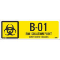 NMC ISL Energy Isolation - Bio Hazard Isolation Point Label, Adhesive Backed Vinyl, 10/Pk