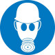 NMC ISO Graphic Wear Respiratory & Head Protection ISO Label, Adhesive Backed Vinyl