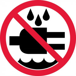NMC ISO Graphic Do Not Expose To Water ISO Label, Adhesive Backed Vinyl