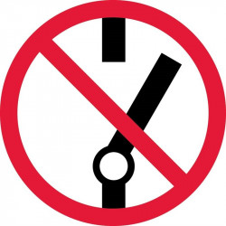 NMC ISO Graphic Do Not Throw Switch ISO Label, Adhesive Backed Vinyl