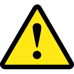 NMC ISO General Warning Hazard ISO Label, Adhesive Backed Vinyl