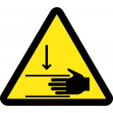 NMC ISO Graphic Crush Hazard ISO Label, Adhesive Backed Vinyl