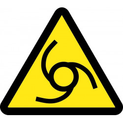 NMC ISO Graphic For Automatic Or Remote Starting Hazard ISO Label, Adhesive Backed Vinyl
