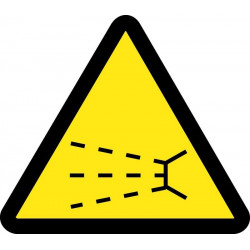 NMC ISO Graphic Splash Hazard ISO Label, Adhesive Backed Vinyl