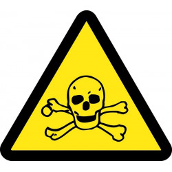 NMC ISO Graphic Toxic Hazard ISO Label, Adhesive Backed Vinyl