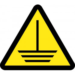 NMC ISO Graphic Electric Ground Hazard ISO Label, Adhesive Backed Vinyl