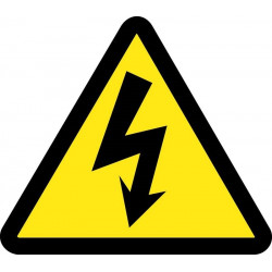 NMC ISO Electric Voltage Hazard ISO Label, Adhesive Backed Vinyl