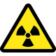 NMC ISO Graphic Radioactive Material Hazard ISO Label, Adhesive Backed Vinyl
