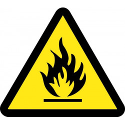 NMC ISO Graphic Fire Hazard ISO Label, Adhesive Backed Vinyl