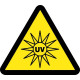 NMC ISO UV Hazard ISO Label, Adhesive Backed Vinyl