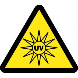 NMC ISO UV Hazard ISO Label, Adhesive Backed Vinyl