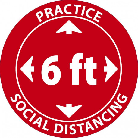 NMC ISO Graphic, Practice Social Distancing, 5/Pk