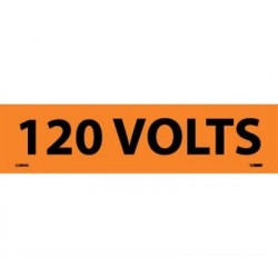 NMC 2003O 120 Volts Electrical Marker Label, Adhesive Backed Vinyl