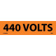 NMC 2009O 440 Volts Electrical Marker Label, Adhesive Backed Vinyl,25/Pk