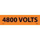 NMC 2014O 4800 Volts Electrical Marker Label, Adhesive Backed Vinyl, 25/Pk