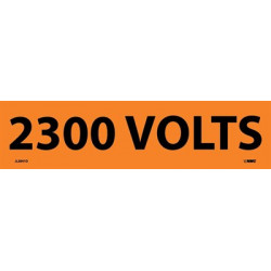 NMC 2041O 2300 Volts Electrical Marker Label, Adhesive Backed Vinyl, 25/Pk