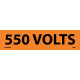 NMC 2044O 550 Volts Electrical Marker Label, Adhesive Backed Vinyl, 25/Pk