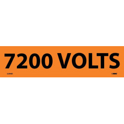 NMC 2046O 7200 Volts Electrical Marker Label, Adhesive Backed Vinyl, 25/Pk
