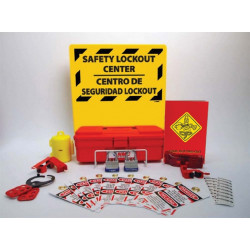 NMC LOK2BI Electrical Lockout Kit - Bilingual, 16" x 14"