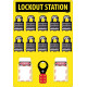 NMC LOK5 10 Padlock Station Backboard 15" x 22"