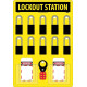 NMC LORK5 10 Padlock Station Backboard Only, 15" x 22"