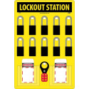 NMC LORK5 10 Padlock Station Backboard Only, 15" x 22"