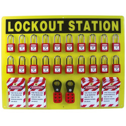 NMC LOS20 BACKBOARD Lockout Station Backboard, Supplied w/Hooks, 19" x 24", Acrylic