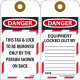 NMC LOTAG1 Danger, This Tag & Lock To Be Removed Only... Tag, 6 " x 3", Unrippable Vinyl, 10/Pk