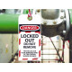 NMC LOTAG35ST Danger, Locked Out Do Not Remove Tag, 6" x 3", Synthetic Paper, 25/Pk (Hole)