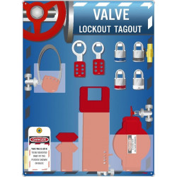 NMC LOTO6 Lock-Out Tag-Out Center, 24" x 18", Acrylic
