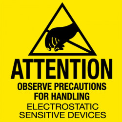 NMC LR17AL Attention Observe Precautions For Handling...Label, Shipping & Packing, 4" x 4", PS Paper, 500/Roll