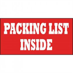 NMC LR21AL Packing List Inside Label, Shipping & Packing, 1.38" x 3", PS Paper, 500/Roll