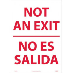 NMC M695 Not An Exit Sign - Bilingual, 20" x 14"