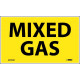 NMC M727AP Mixed Gas Label, 3" x 5", Adhesive Backed Vinyl, 5/Pk
