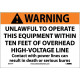 NMC M771P Warning, Unlawful To Operate This Equipment...Sign, 7" x 10", Adhesive Backed Vinyl