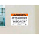 NMC M771P Warning, Unlawful To Operate This Equipment...Sign, 7" x 10", Adhesive Backed Vinyl