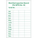 NMC ML1 Monthly Inspection Record Label , 3" x 2", PS Paper, 100/Roll