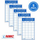 NMC ML86APR Cleaned & Sanitized Record Keeping Label, 5" x 3", PS Removable Vinyl, 5/Pk