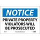 NMC N116 Notice, Private Property Sign