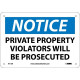 NMC N116 Notice, Private Property Sign