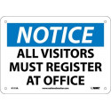 NMC N119 Notice, All Visitors Must Register At Office Sign