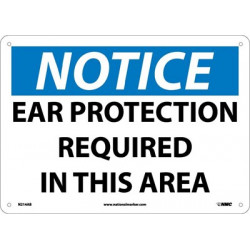 NMC N214 Notice, Ear Protection Required In This Area Sign
