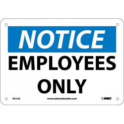 NMC N215 Notice, Employees Only Sign