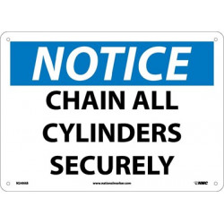 NMC N249 Notice, Chain All Cylinders Securely Sign, 10" x 14"